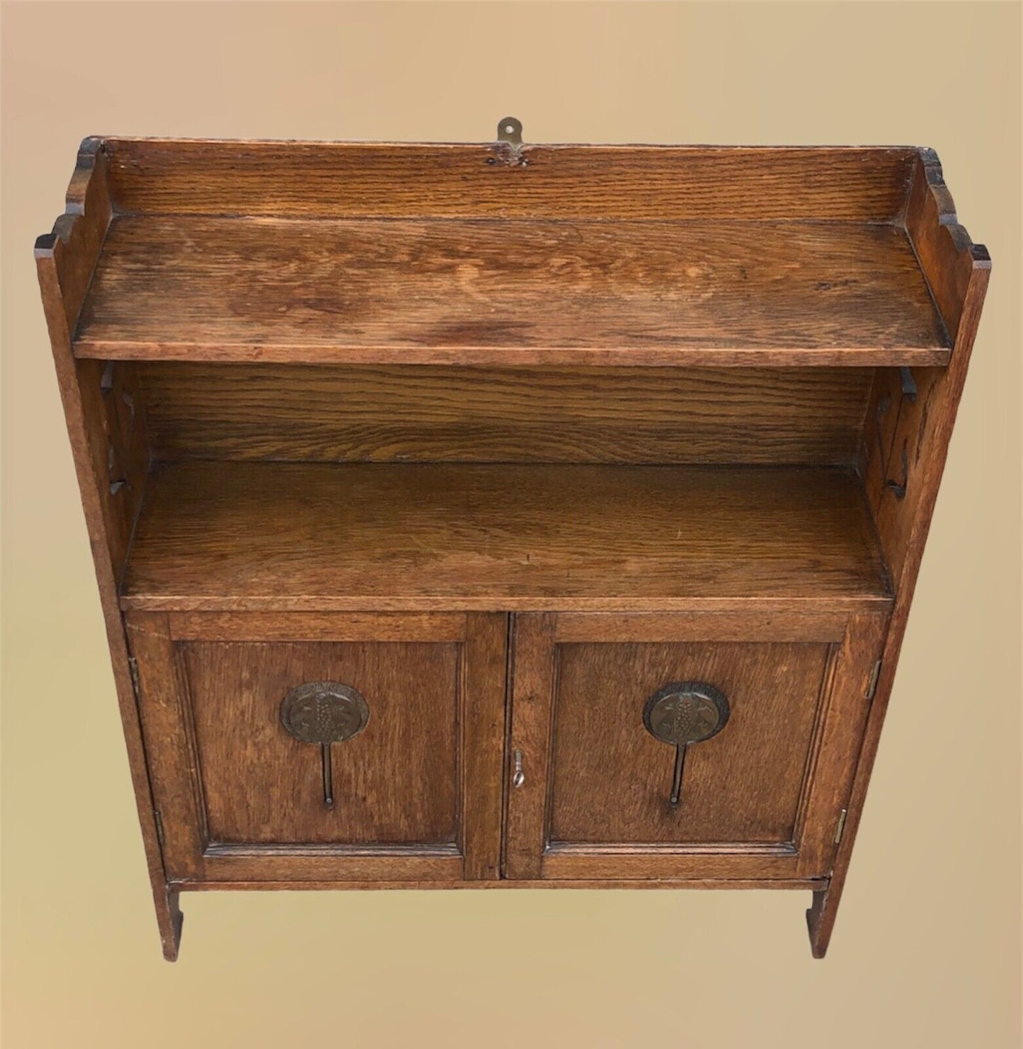 000897....Handsome Arts And Crafts Oak Cabinet ( sold )