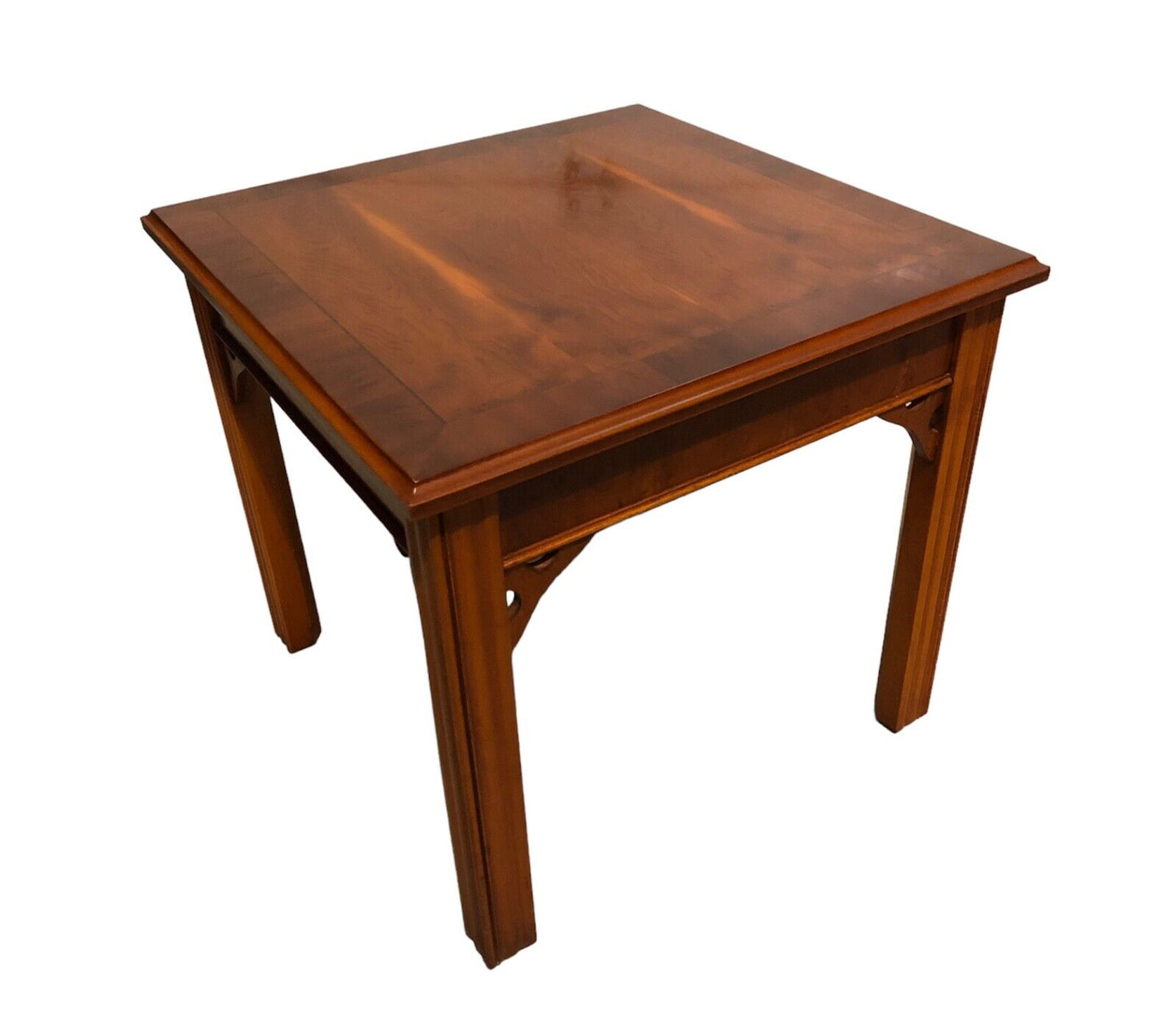 000872....Handsome Pair Of Vintage Yew End Tables / Coffee Tables ( sold )
