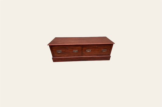 000981.....Antique Mahogany Window Seat / Hall Seat ( sold )