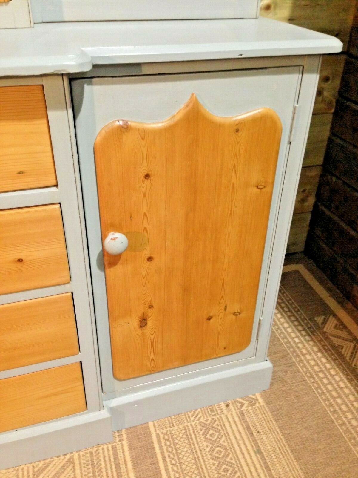 078.....Stunning Vintage Pine Dresser / Vintage Glazed Dresser ( sold )