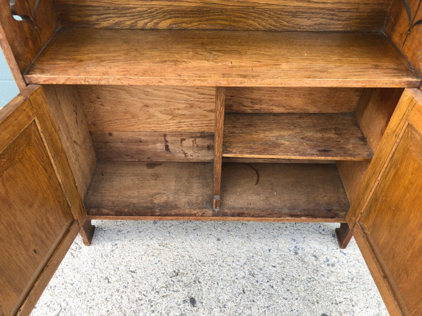 000897....Handsome Arts And Crafts Oak Cabinet ( sold )