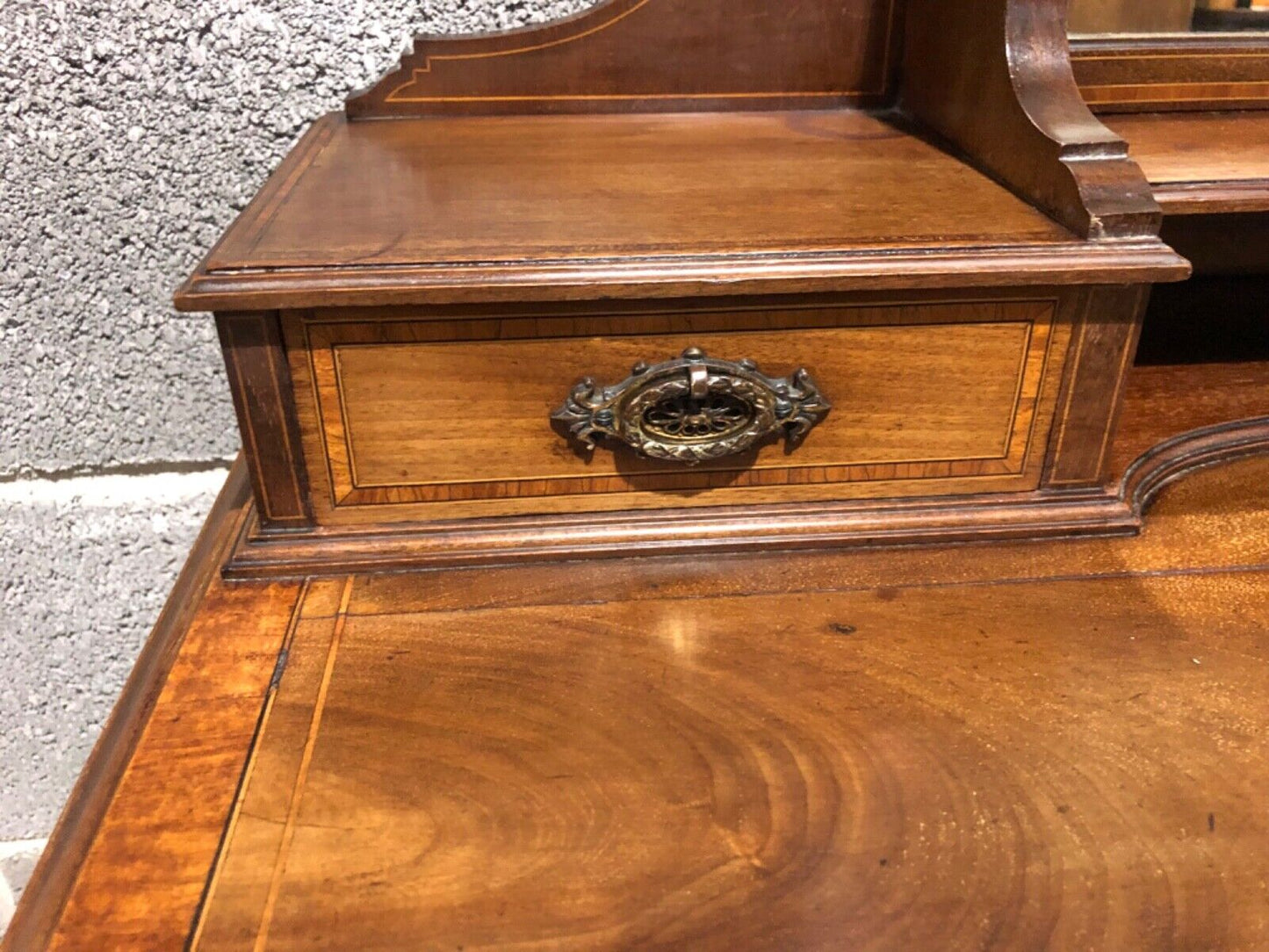 000877....Handsome Edwardian Mahogany Dressing Table ( sold )