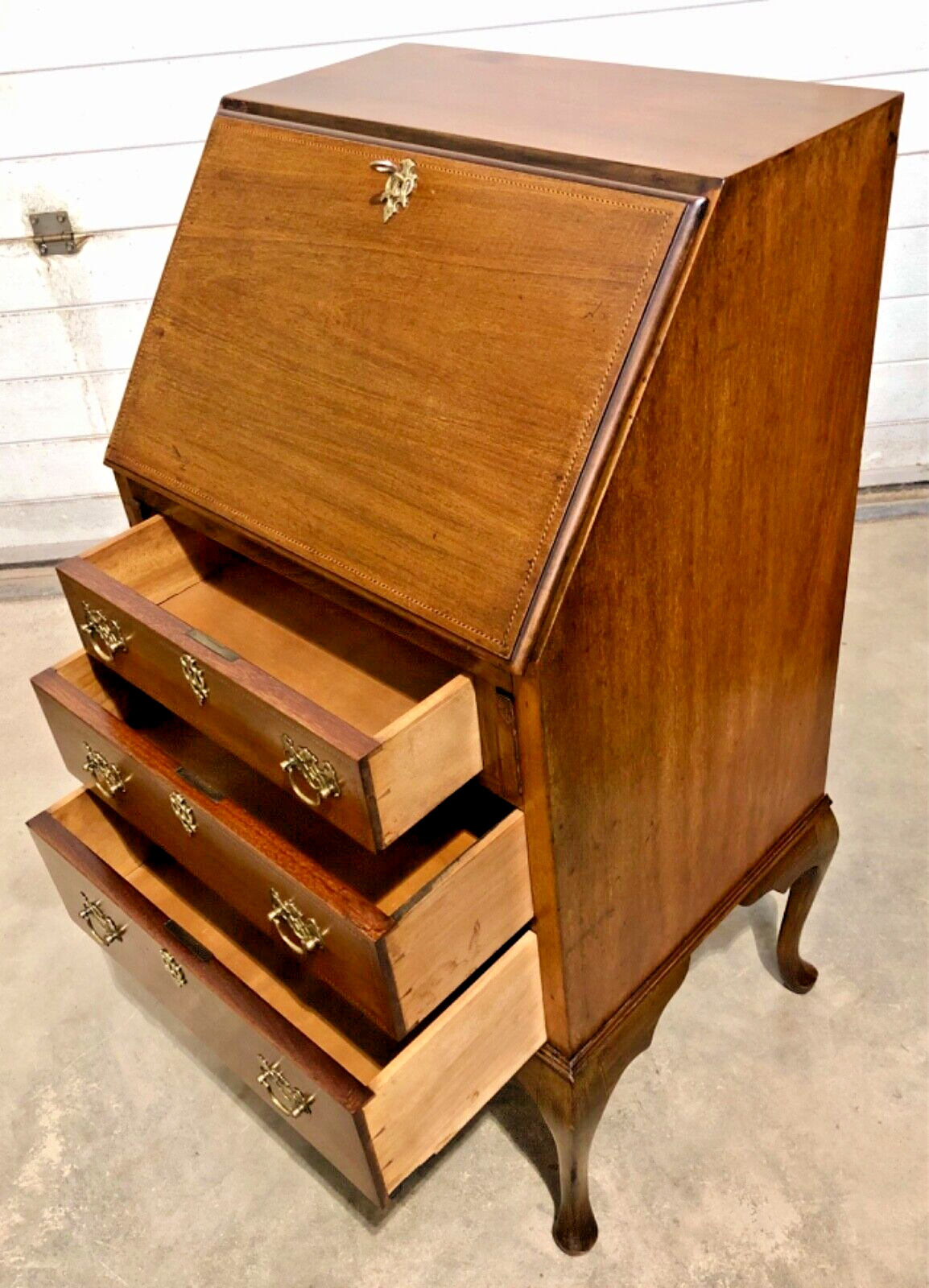 000871.....Handsome Small Mahogany Bureau / Writing Desk ( sold )