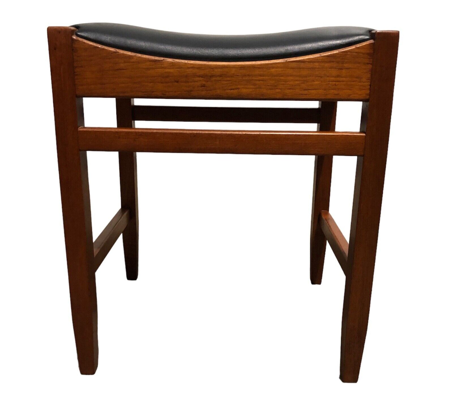 000873....Handsome Pair Of Retro Teak Stools ( sold )