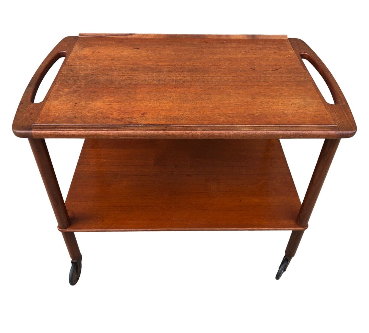 000902....Handsome Retro Danish Teak Serving Trolley ( sold )