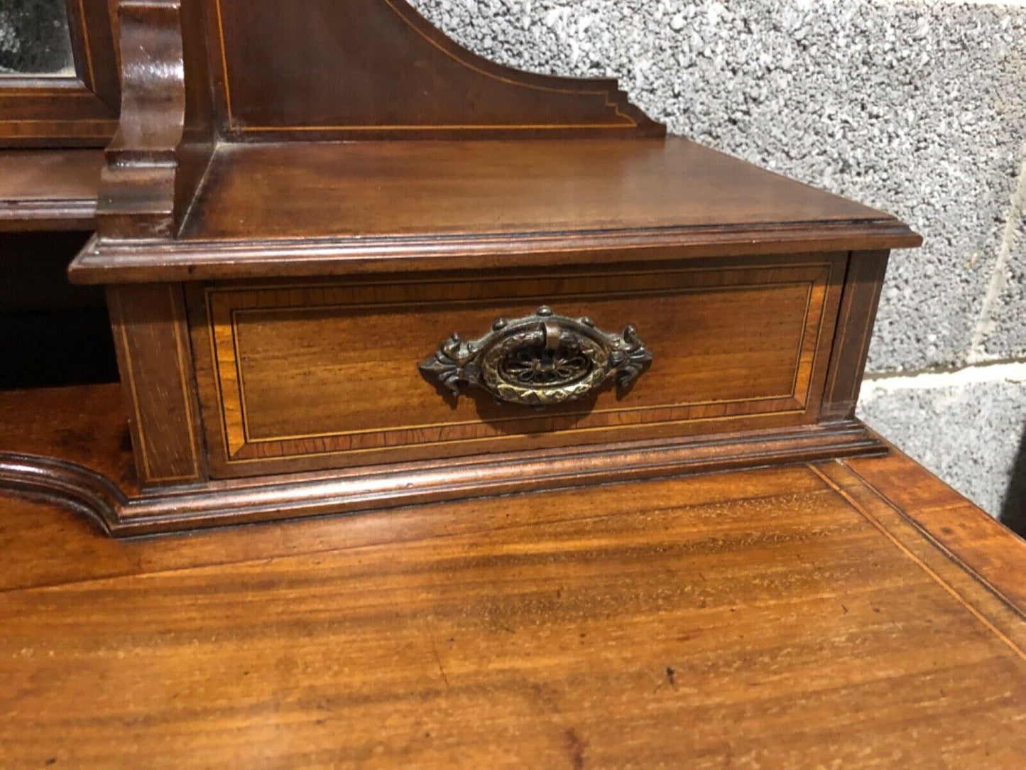 000877....Handsome Edwardian Mahogany Dressing Table ( sold )