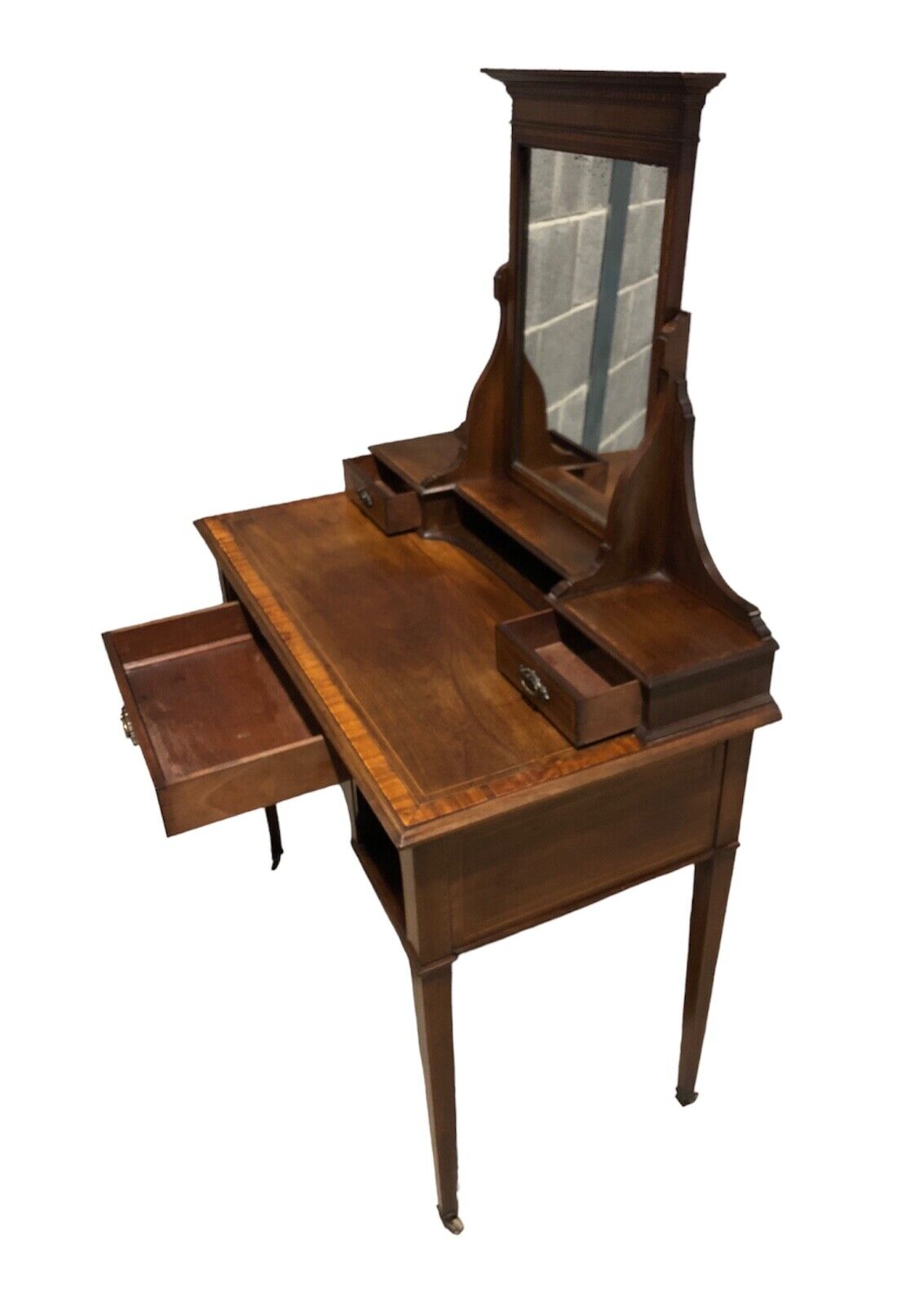 000877....Handsome Edwardian Mahogany Dressing Table ( sold )