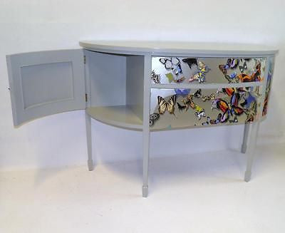 UNUSUAL EDWARDIAN UPCYCLED BOWFRONT SIDEBOARD SALE PRICE !