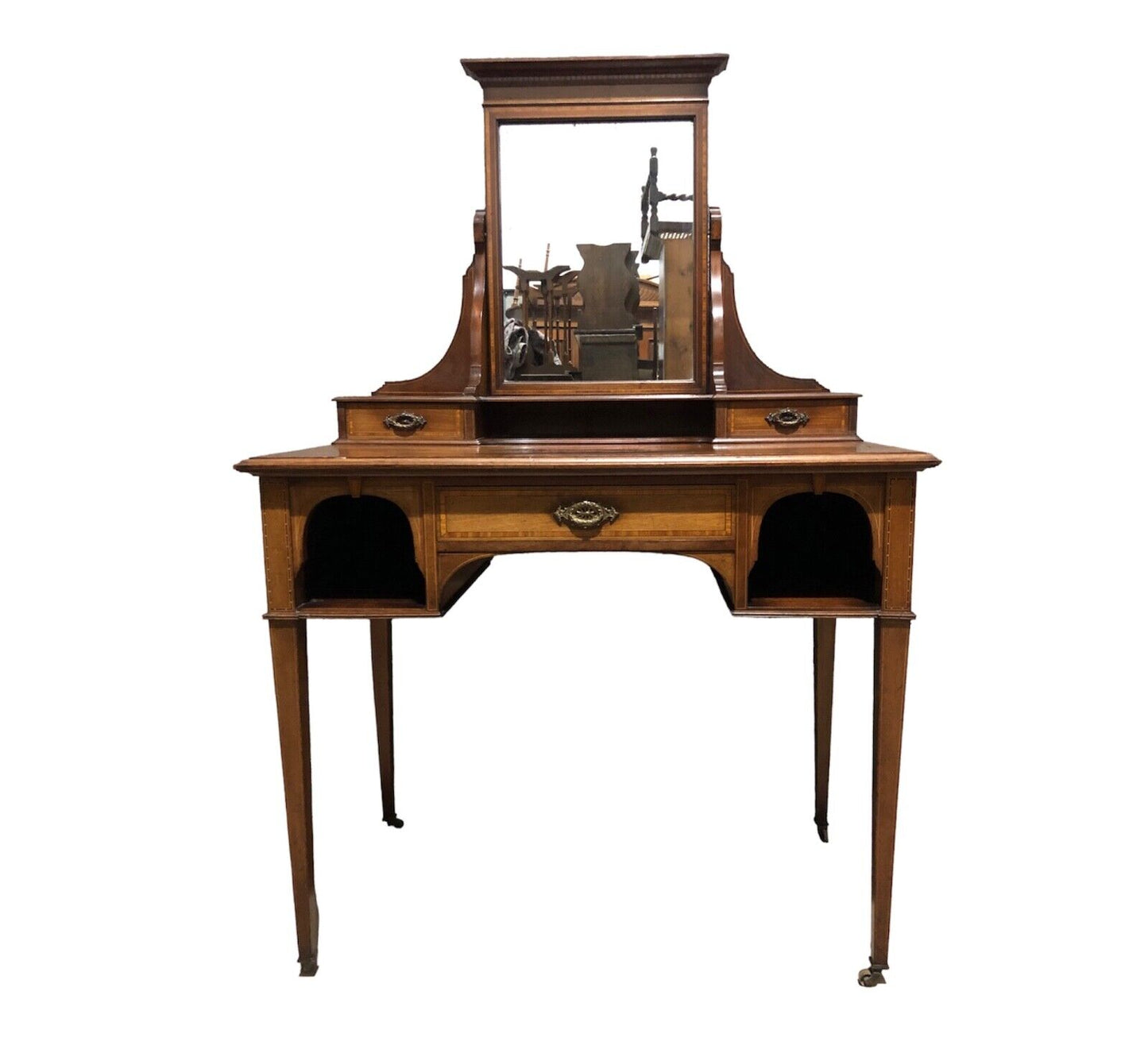 000877....Handsome Edwardian Mahogany Dressing Table ( sold )