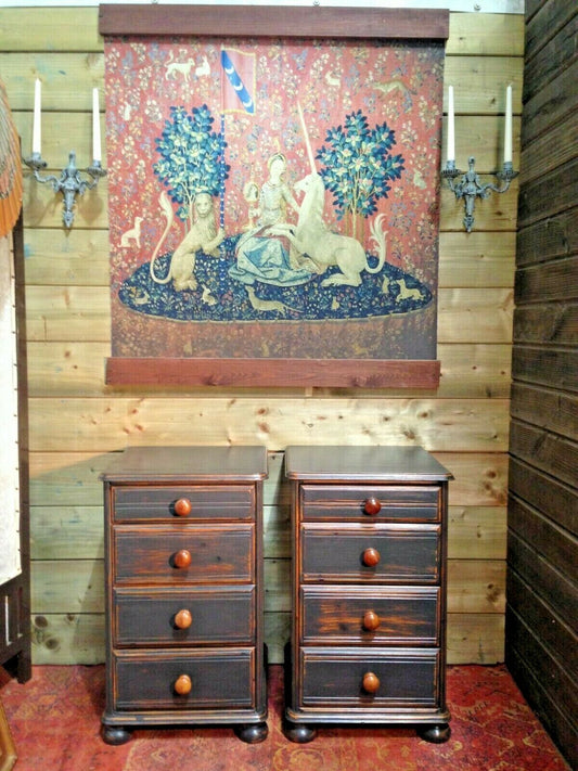 238.....Handsome Vintage Bedside Chests / Pair Of Vintage Bedside Tables ( SOLD )