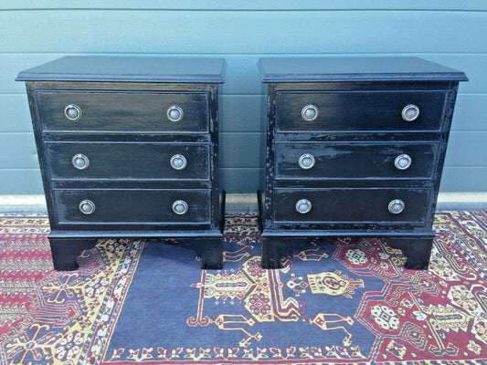 230.....Bedside Cabinets / Pair Of Refinished Vintage Bedside Chests