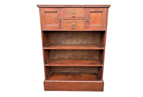 000865....Handsome Arts And Crafts Oak Bookcase / Shelves ( sold )