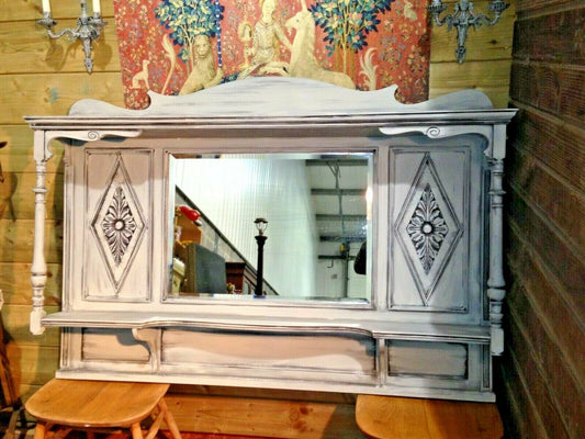 421.....Stunning Vintage Overmantel Mirror / Overmantle Mirror ( SOLD )