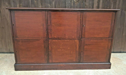 Antique Bank Of Cupboards Or Mahogany Lockers