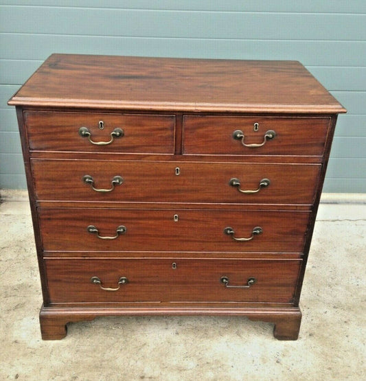 234.....Handsome Early Georgian Mahogany Chest / Antique Chest Of Drawers ( SOLD )