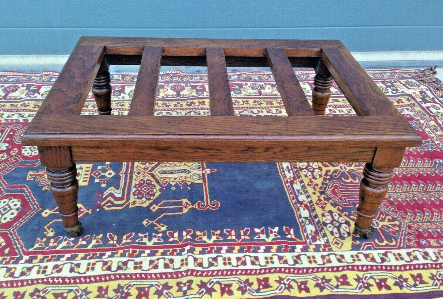 215....Antique Oak Luggage Stand / Antique Luggage Rack....SOLD !