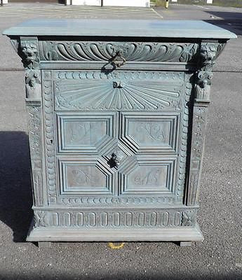 LATE 19th CENTURY CARVED OAK CUPBOARD / CABINET