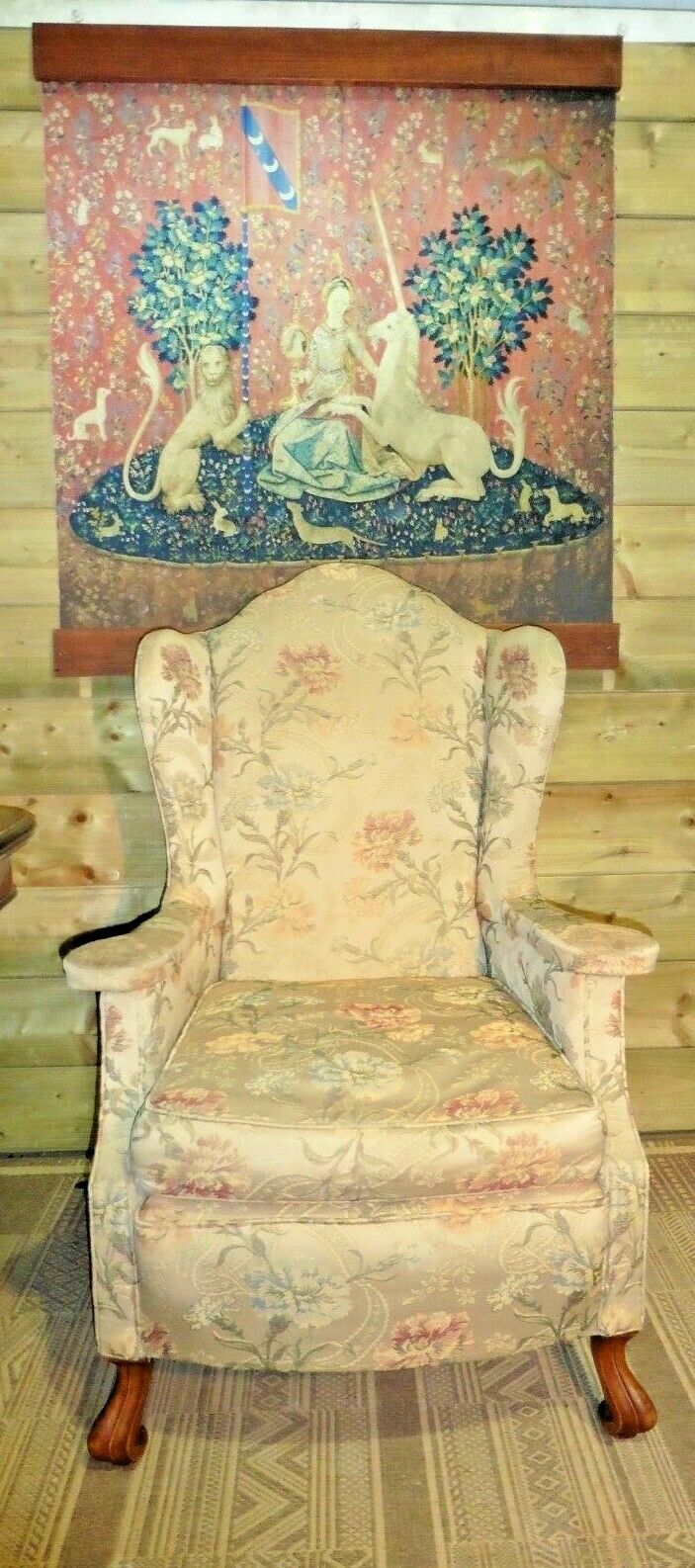 397.....Vintage Wing Armchair / Early 20th Century Wingback Chair