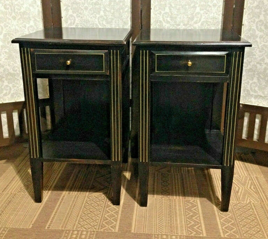 A Pair Of Vintage Empire Style Bedside Tables / Pair Of Lamp Tables