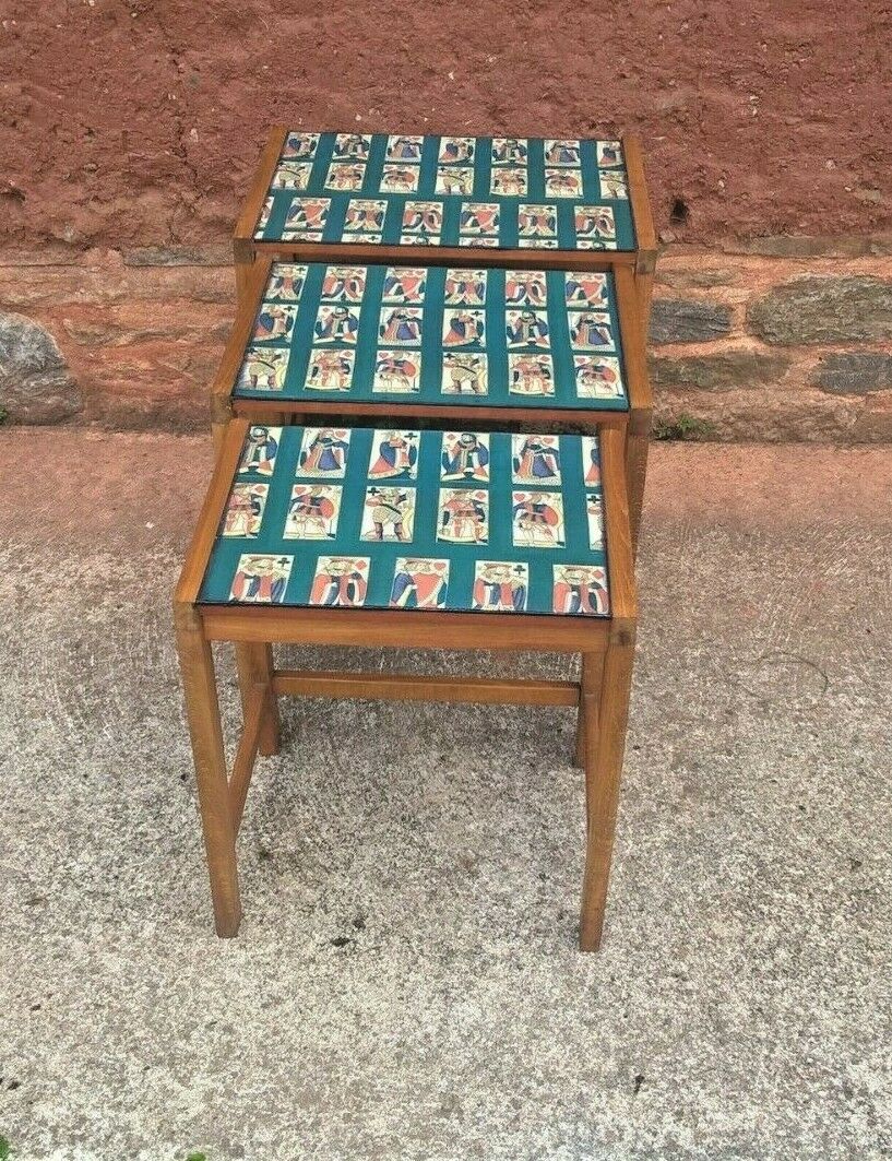 111.....Retro Nest Of Tables....Upcycled Nest Of 3 Coffee Tables