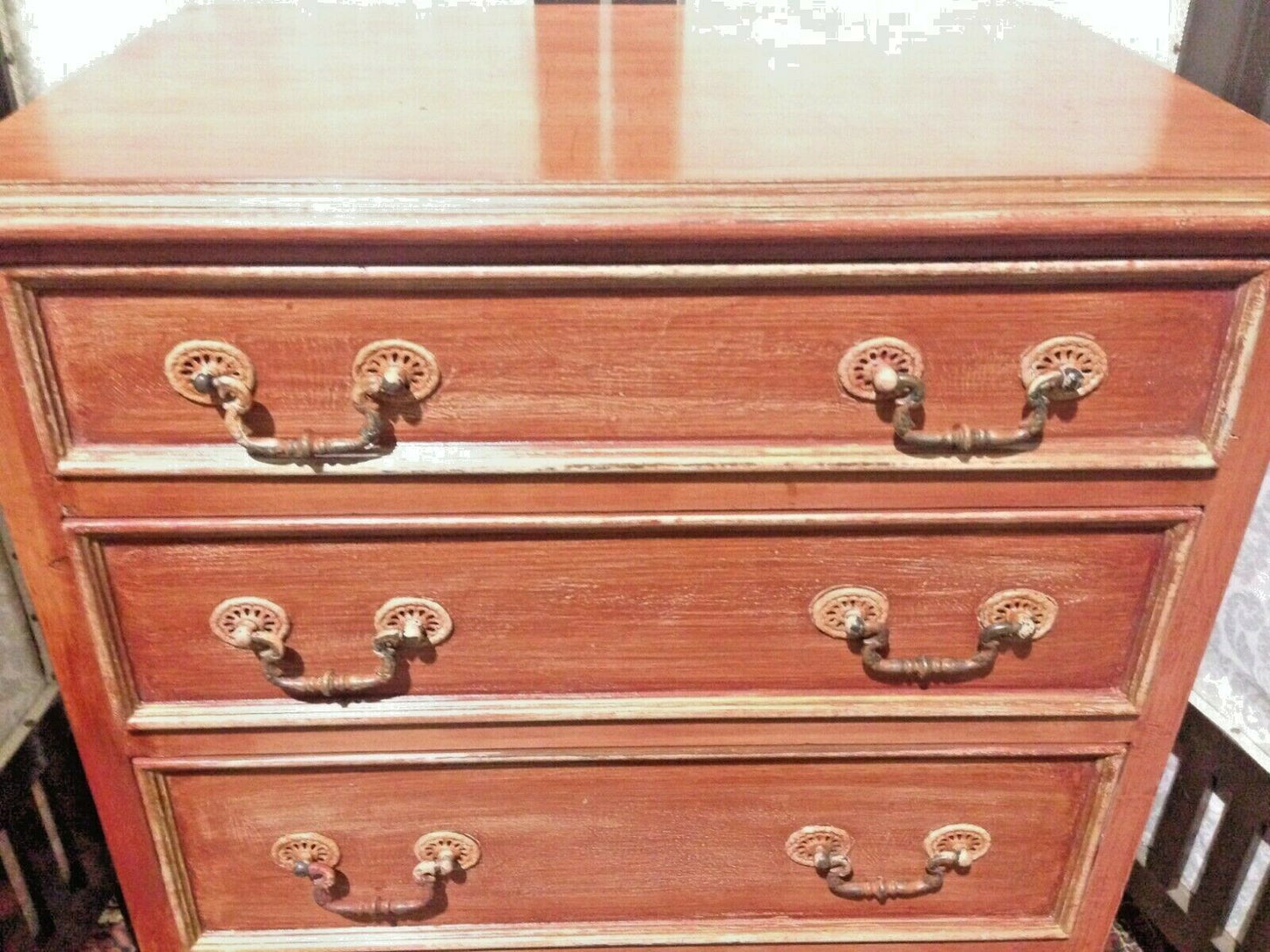 385.......Vintage Upcycled Chest Of Drawers / Tallboy Chest ( SOLD )
