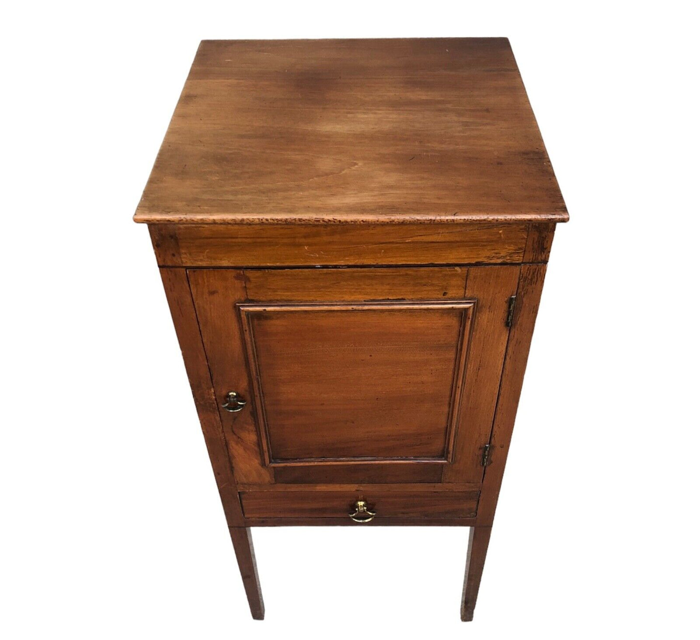 000896....Handsome Antique Mahogany Bedside Table / Nightstand ( sold )