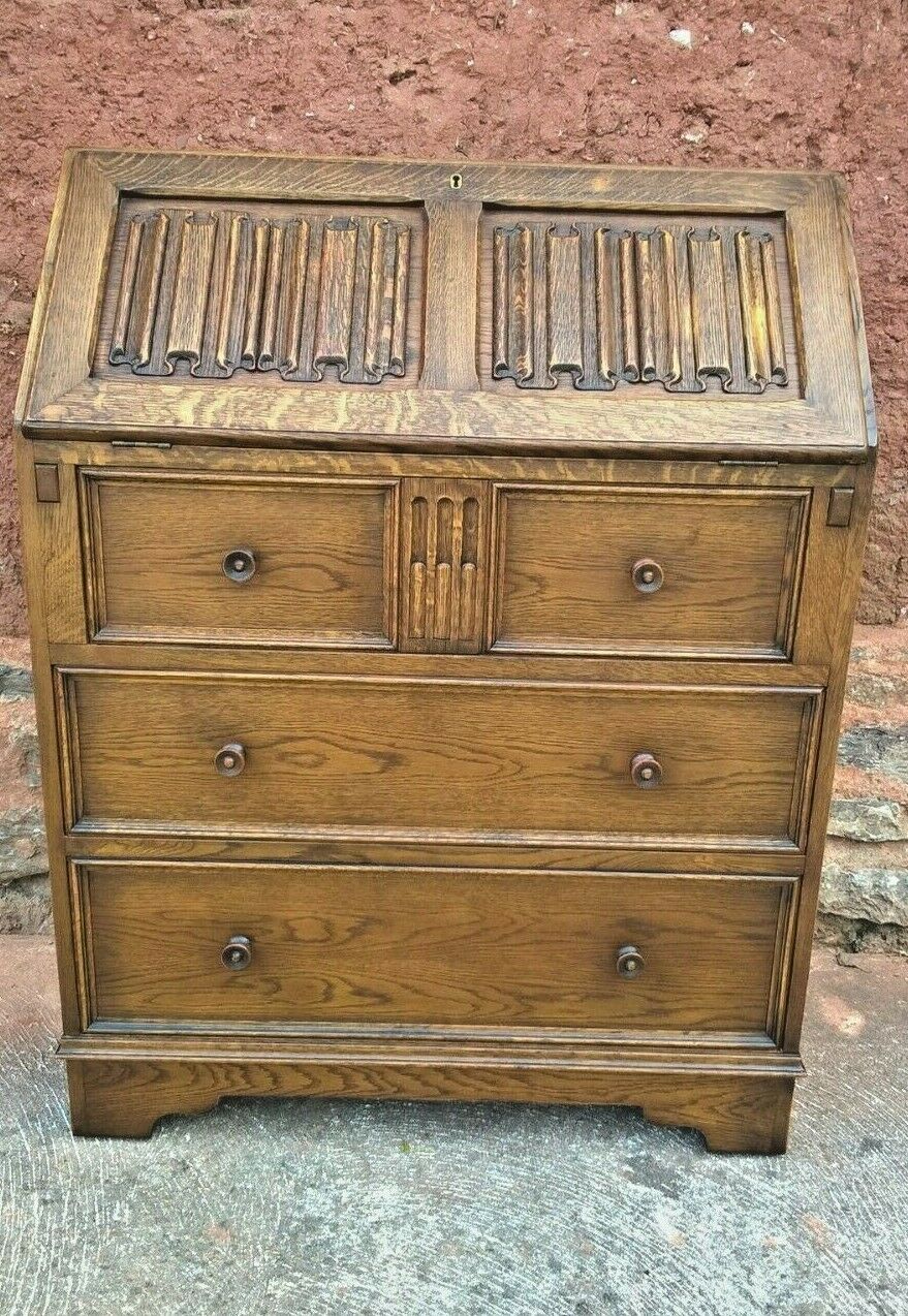 Vintage Oak Old Charm Style Bureau /  Oak Desk