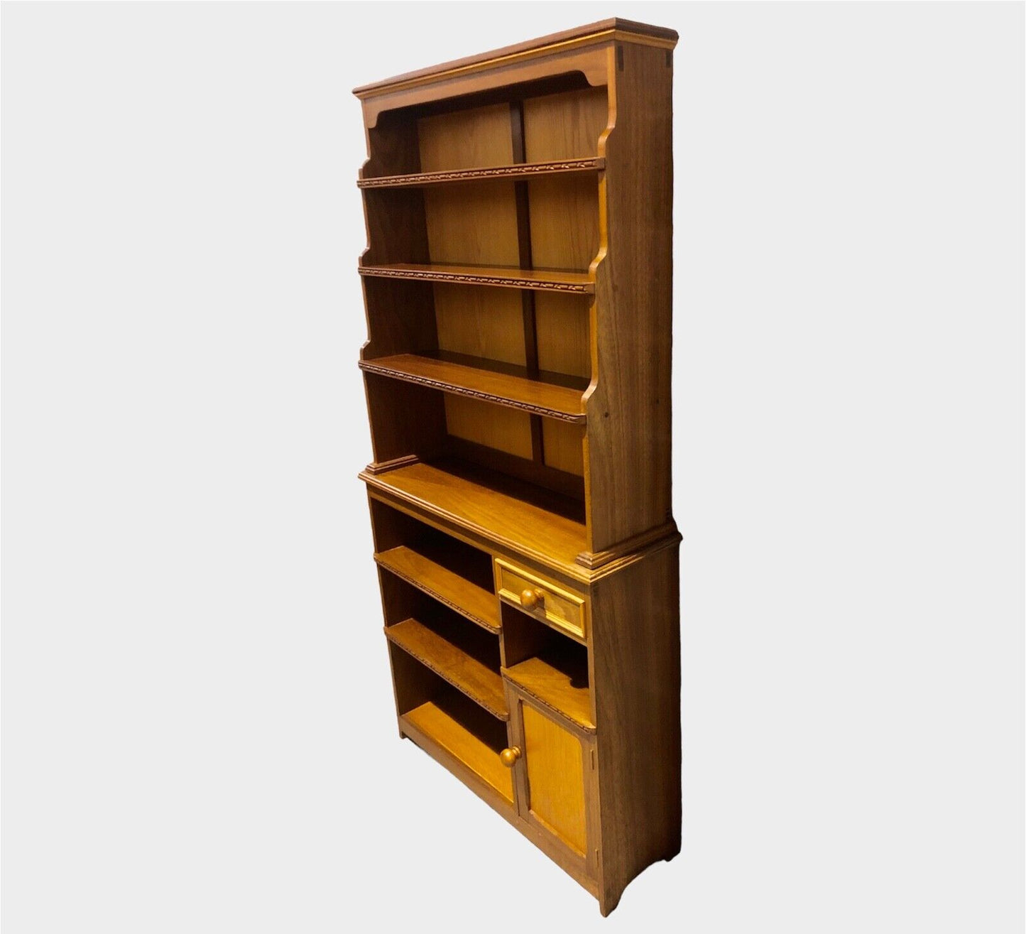 000886....Unique Vintage Walnut Bookcase Storage Unit( sold )