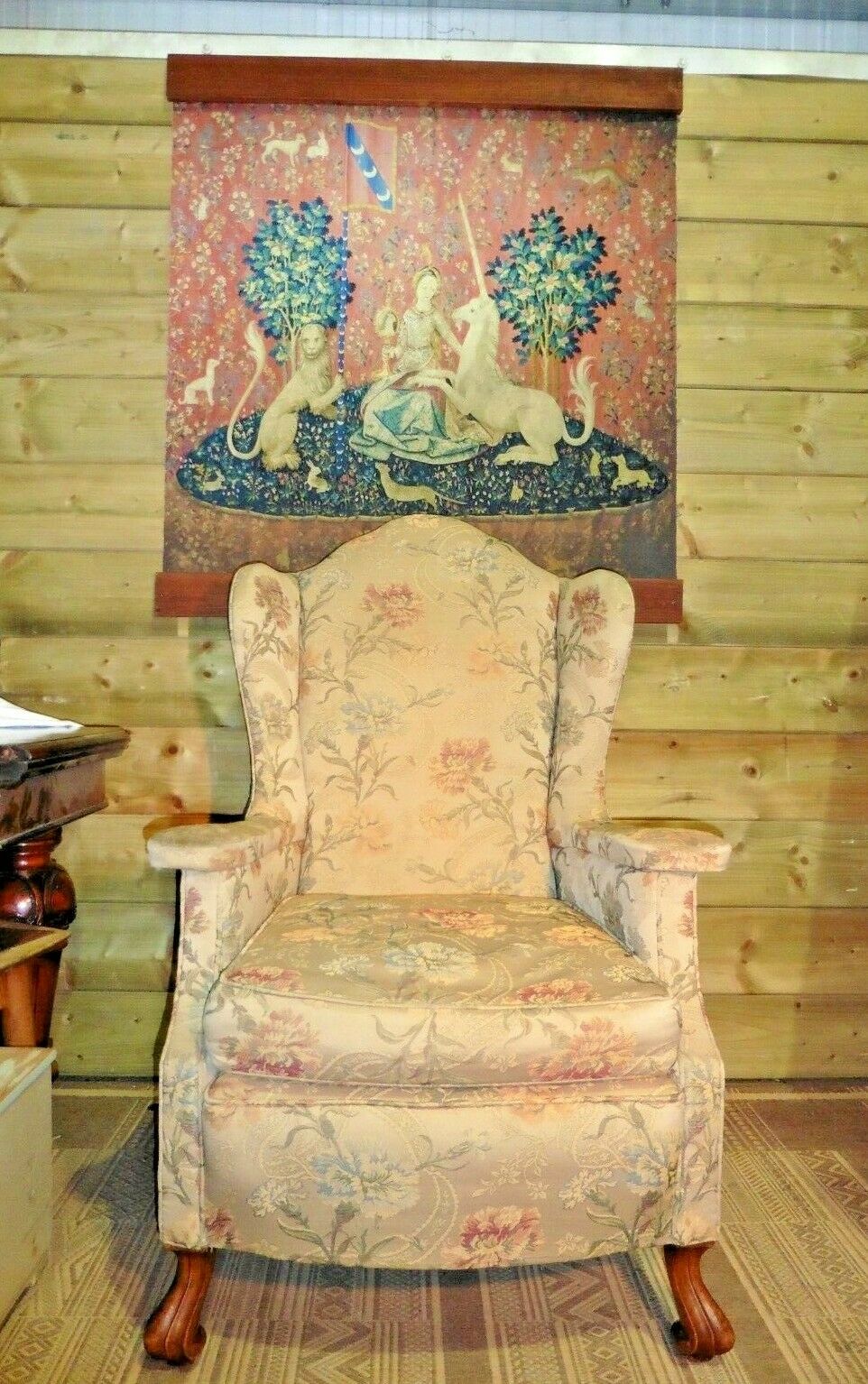 397.....Vintage Wing Armchair / Early 20th Century Wingback Chair
