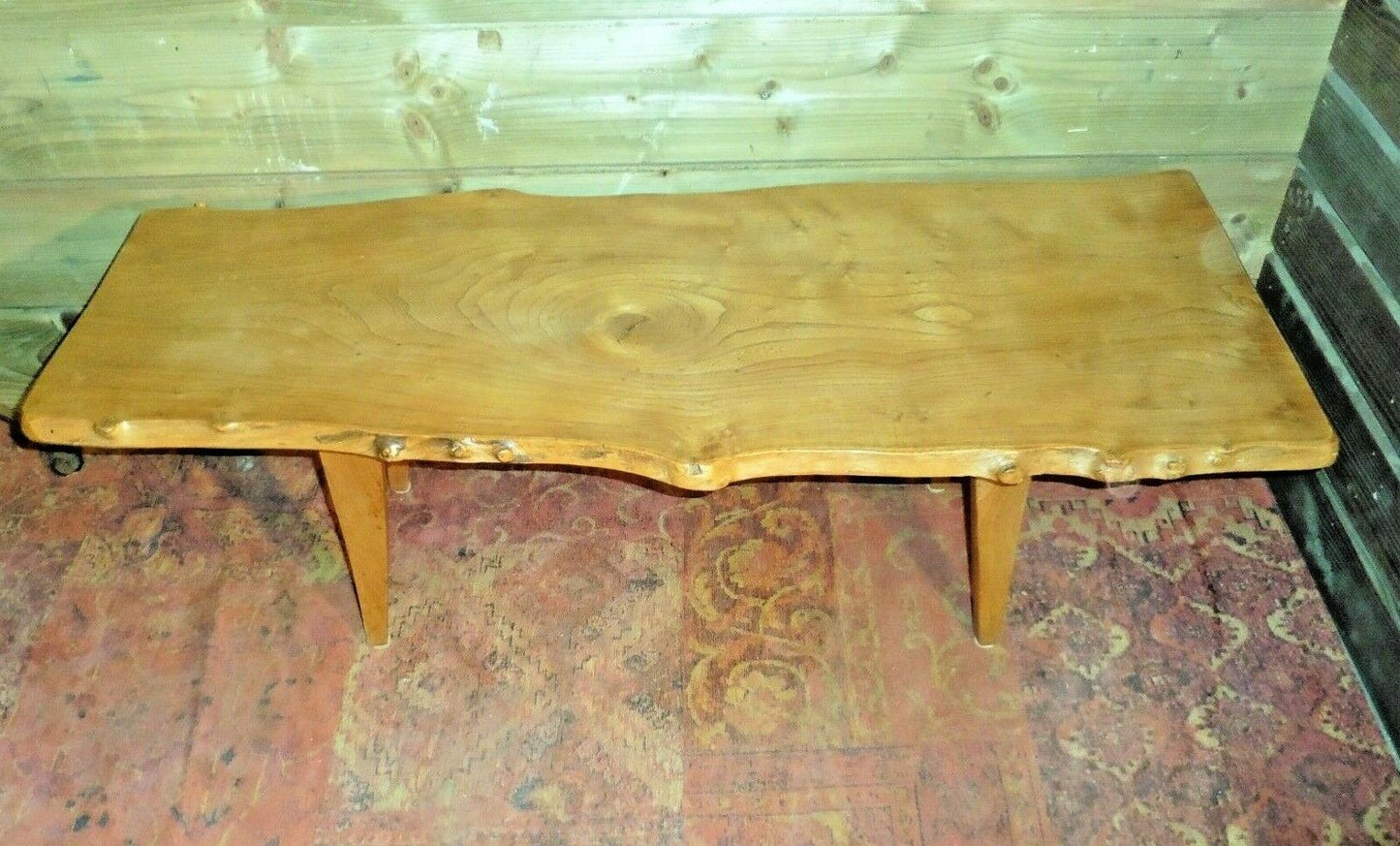 418.....Vintage Rustic Coffee Table / Solid Ash Coffee Table ( SOLD )