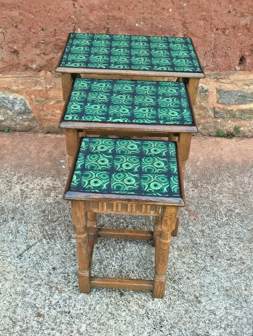 Vintage Oak Nest Of Tables.....Upcycled Cofee Tables