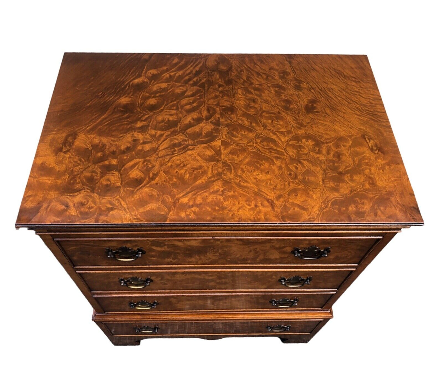 000856....Handsome Vintage Figured Walnut Chest Of Drawers ( sold )