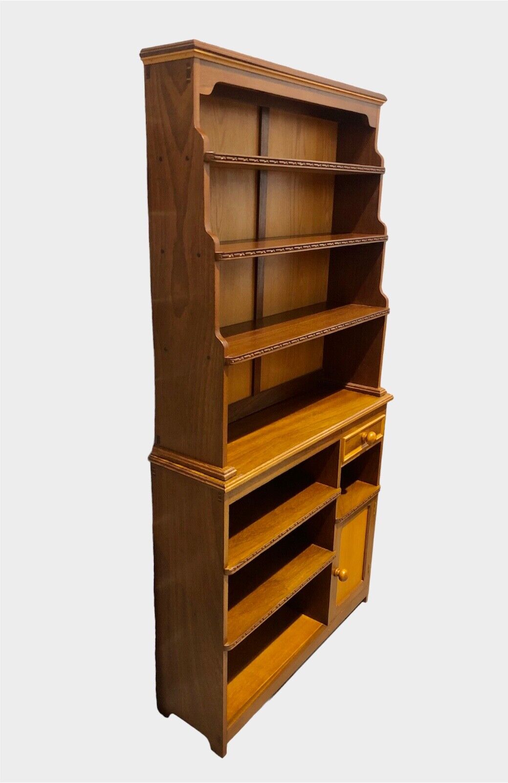 000886....Unique Vintage Walnut Bookcase Storage Unit( sold )