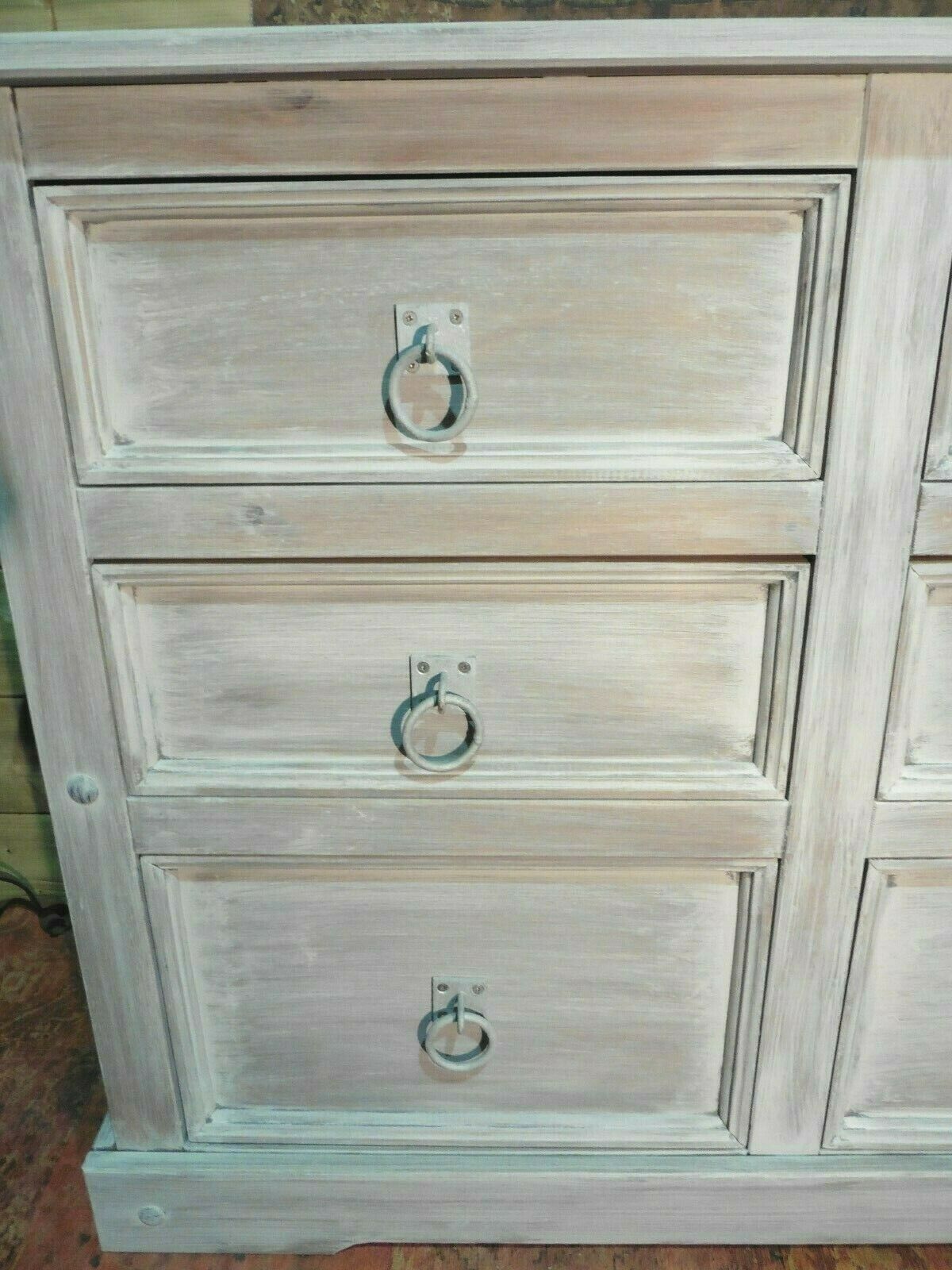 422.....Large Modern Upcycled Chest Of Drawers / Pine Bank Of Drawers