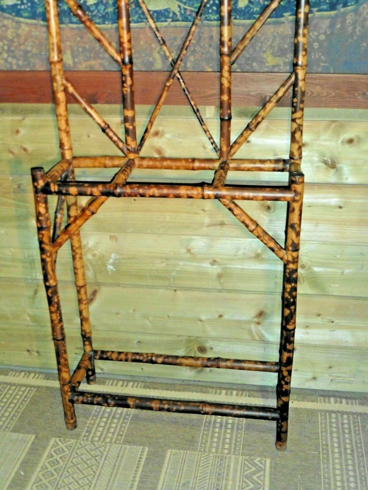 402.....Vintage Bamboo Hall Stand / Early 20th Century Stick Stand ( SOLD )