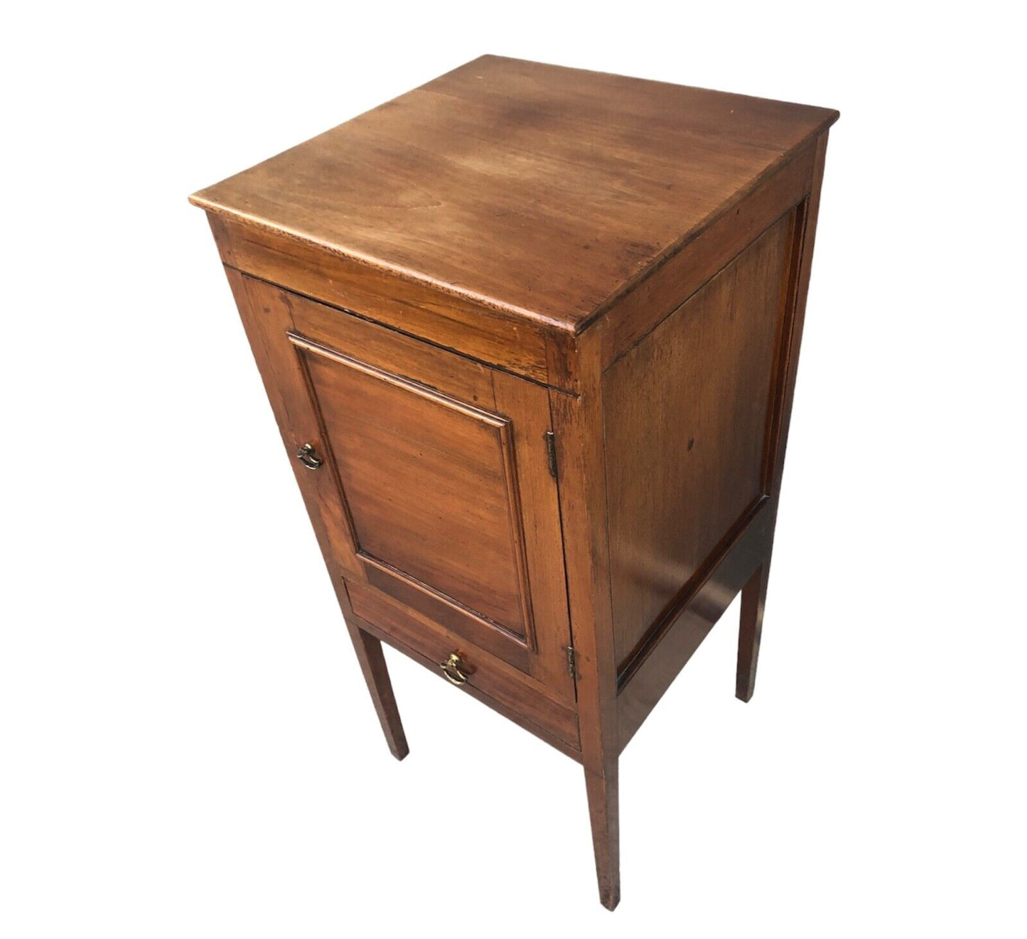 000896....Handsome Antique Mahogany Bedside Table / Nightstand ( sold )