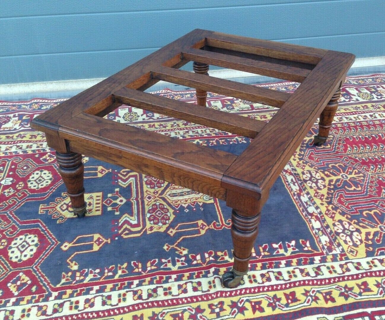 215....Antique Oak Luggage Stand / Antique Luggage Rack....SOLD !