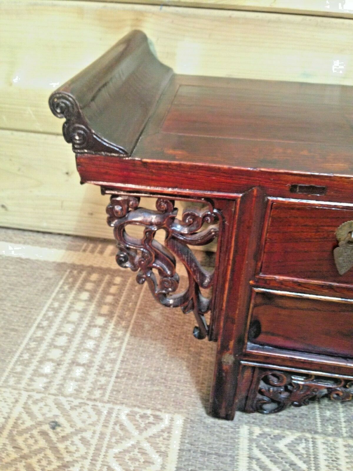Gorgeous Small Oriental Altar Table.....Carved Oriental Stand