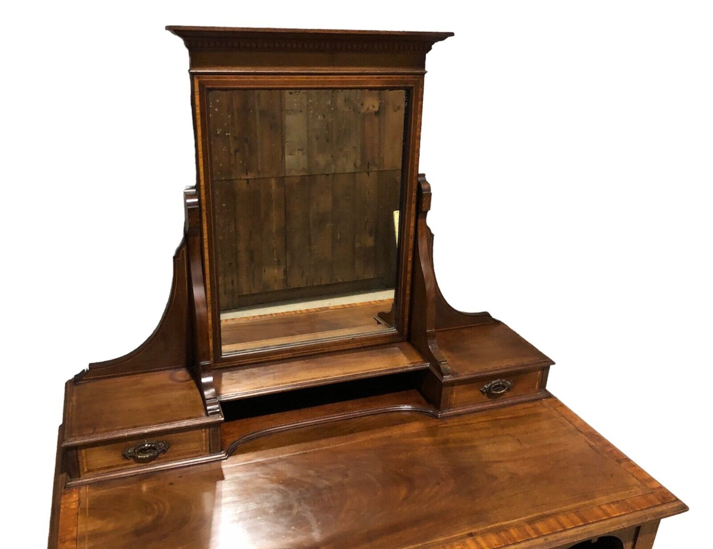 000877....Handsome Edwardian Mahogany Dressing Table ( sold )