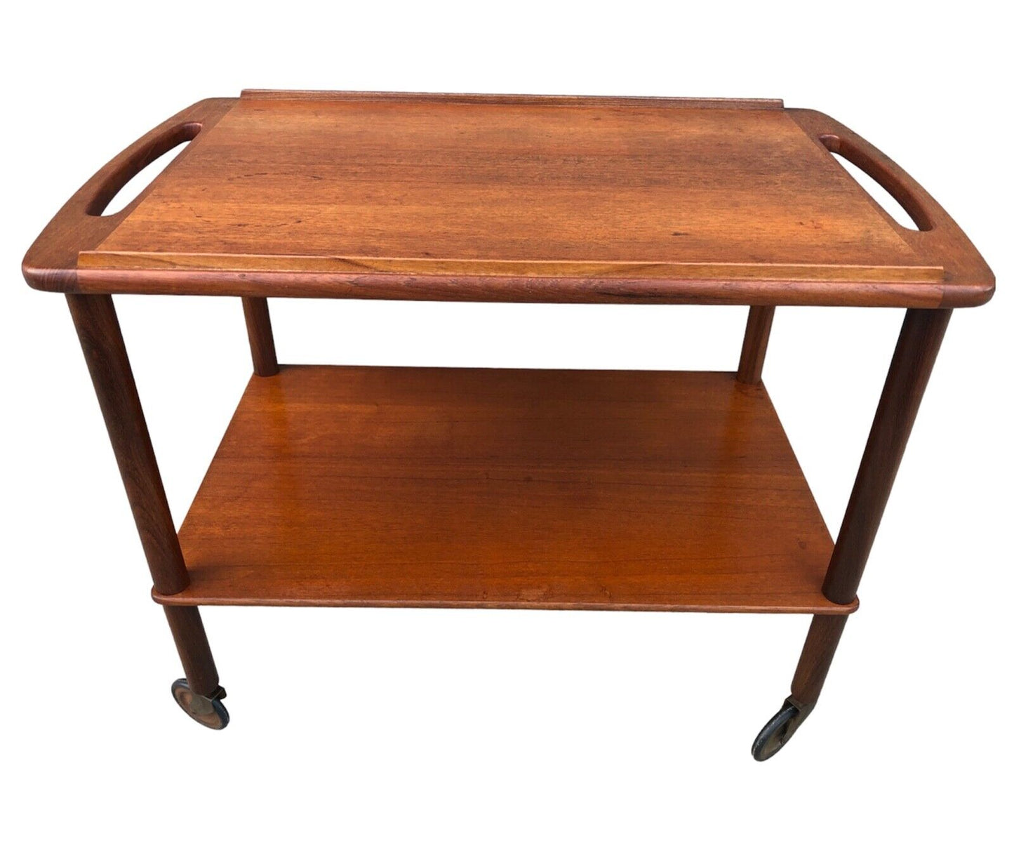 000902....Handsome Retro Danish Teak Serving Trolley ( sold )