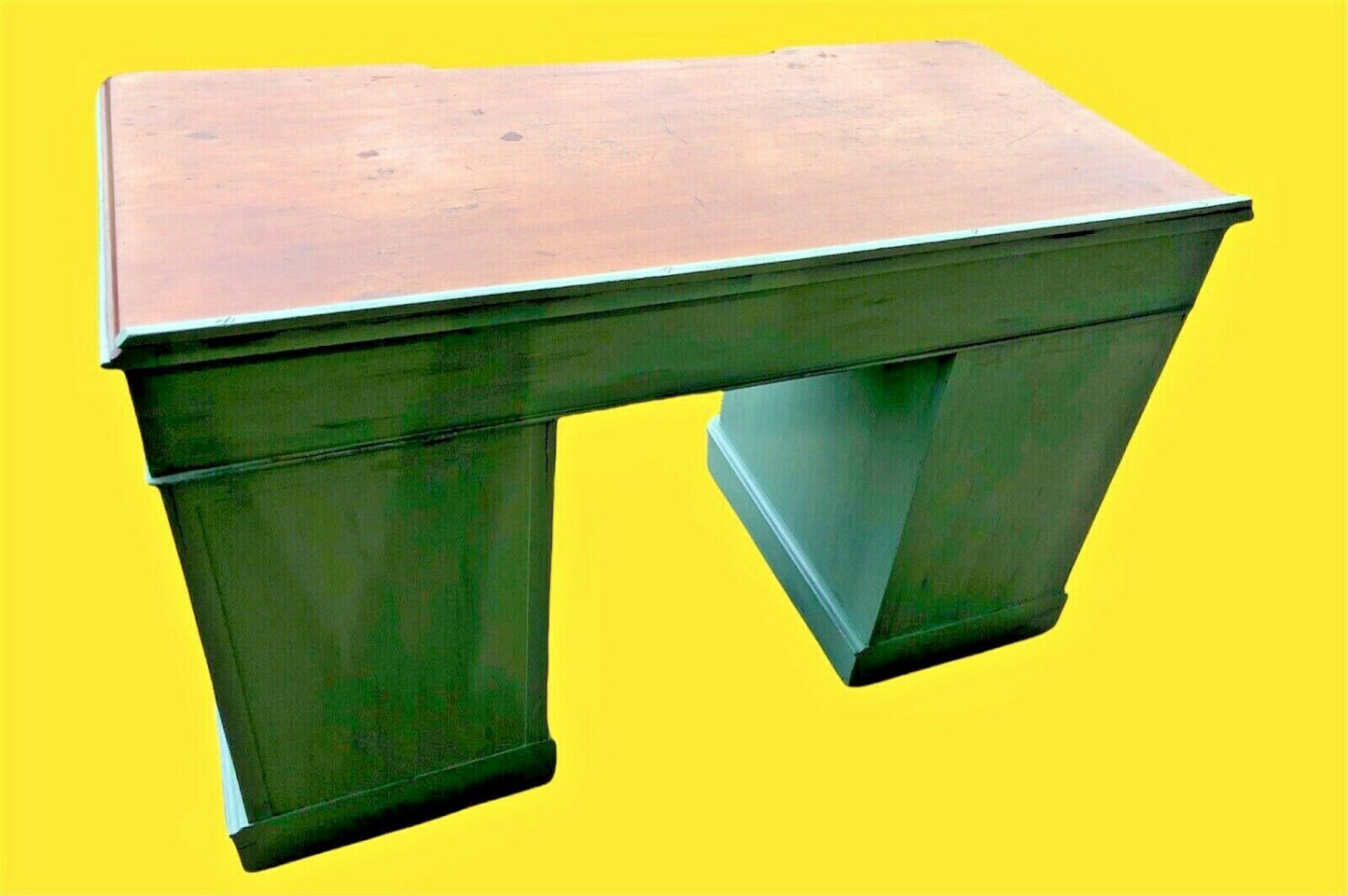 Handsome Victorian Refinished Mahogany Pedestal Desk ( sold )