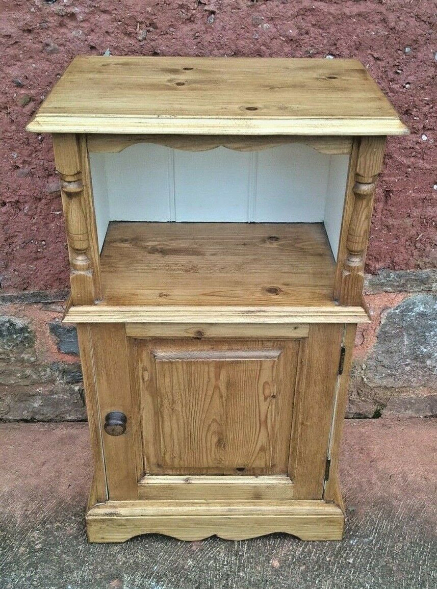 Vintage Pine Bedside Cabinets / Pair Pine Bedside Tables