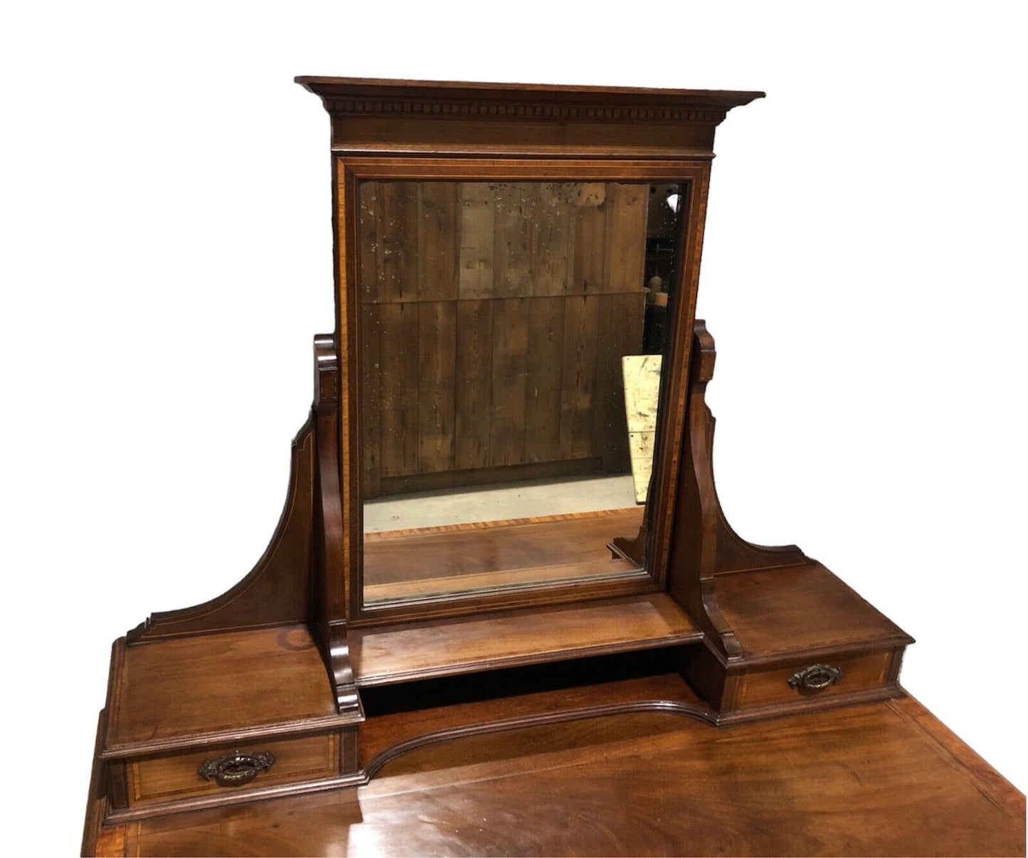 000877....Handsome Edwardian Mahogany Dressing Table ( sold )