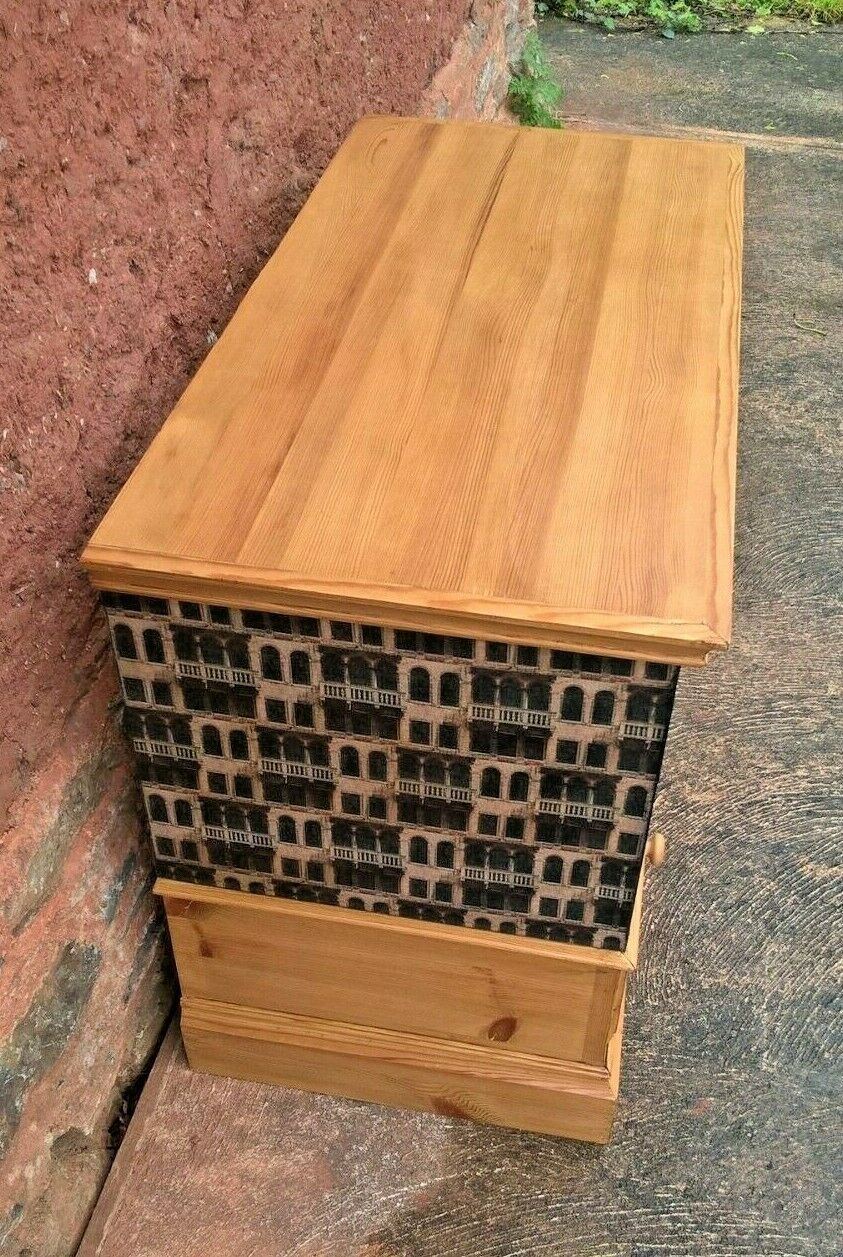 015.....Upcycled Pine Storage Chest With Two Drawers