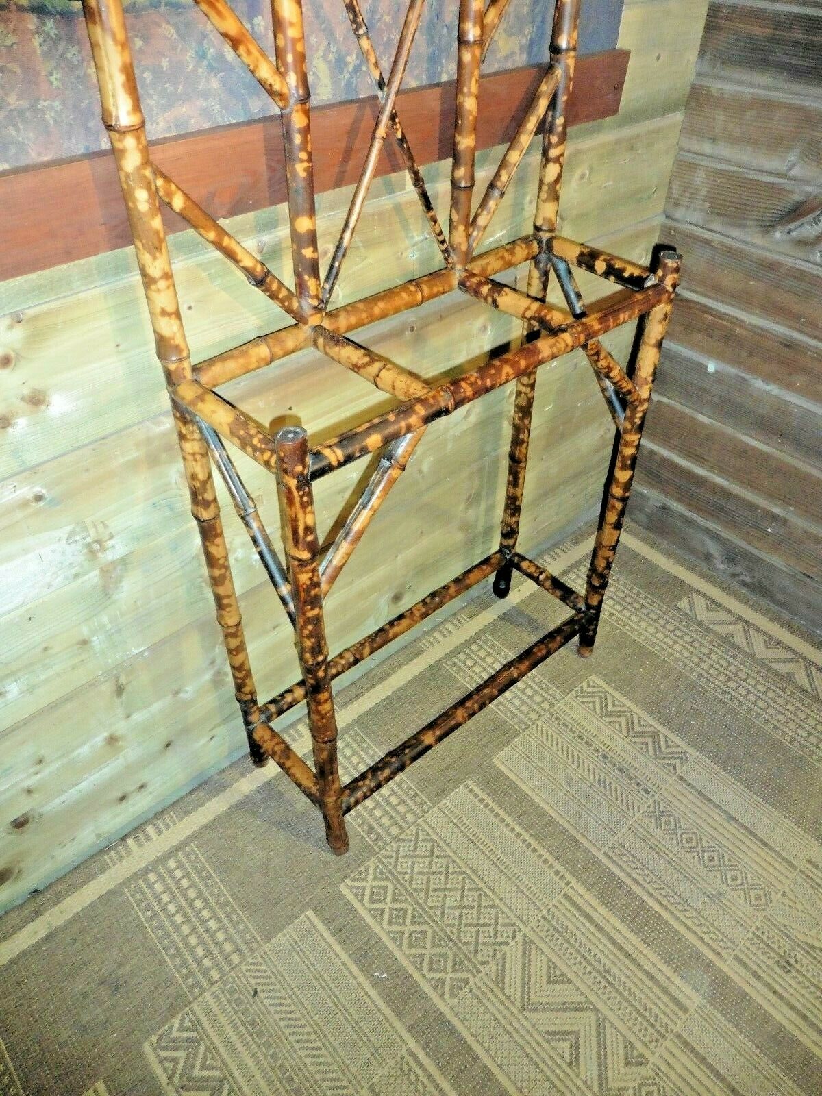 402.....Vintage Bamboo Hall Stand / Early 20th Century Stick Stand ( SOLD )