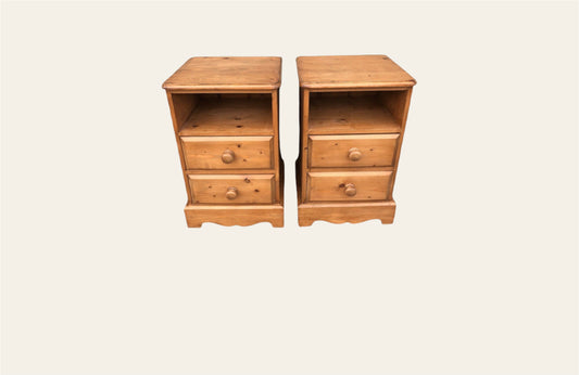 000998......A Pair Of Good Quality Pine Bedside Tables ( sold )