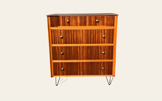 000977.....Stunning 1950'S Retro Tola Wood Chest Of Drawers By Austinsuite ( Sold )