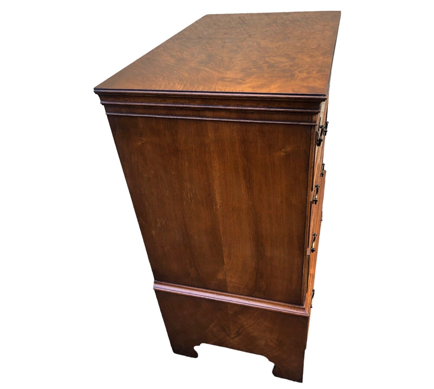 000856....Handsome Vintage Figured Walnut Chest Of Drawers ( sold )