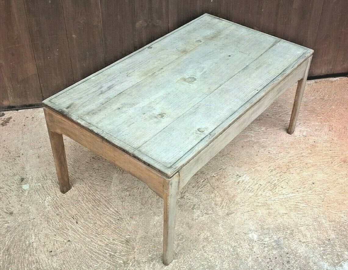 Lovely Faded Sun Bleached Pine Coffee Table / Retro Table