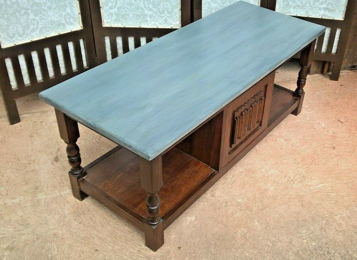 Vintage Old Charm Style Coffee Table -  Vintage Oak Coffee Table